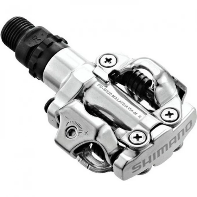 Педали SHIMANO M520, с шипами, серебристый EPDM520S Педали SHIMANO M520, с шипами, серебристый EPDM520S