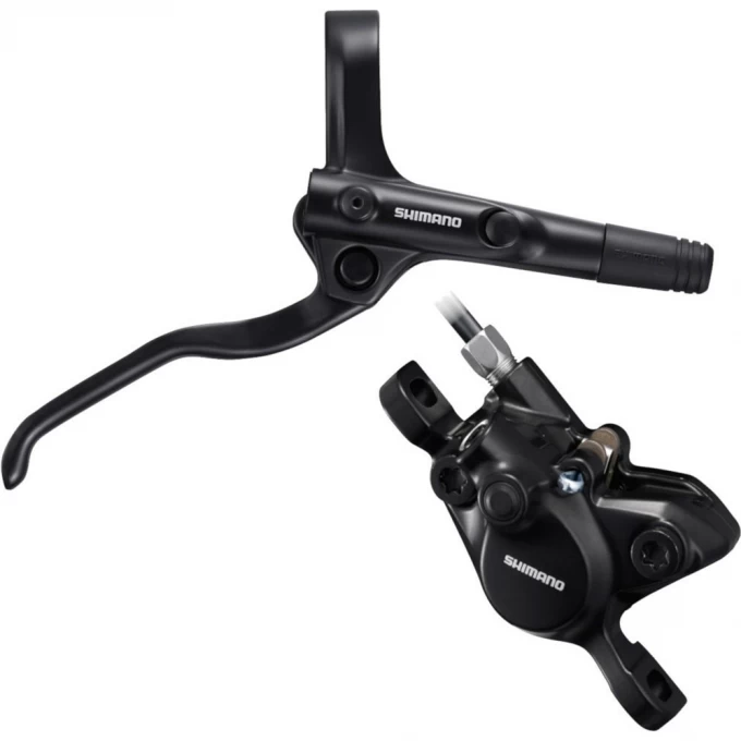 Тормоз дисковый SHIMANO MT MT200, BL(левый)/BR(передний), полимерные колодки, 1000мм, черный EMT200KLFPRA100