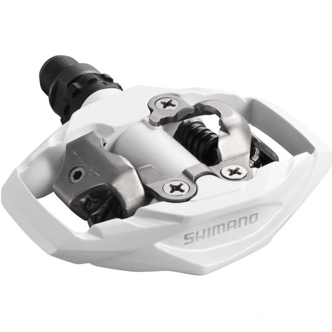 Педали SHIMANO, M530, SPD, с шипами, белый EPDM530W Педали SHIMANO, M530, SPD, с шипами, белый EPDM530W
