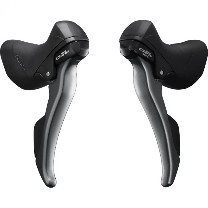 Шифтер SHIMANO CLARIS, R2000, левый/правый, 2X8 скоростей, трос+оплетка, для плоского руля ESLR2000DPA Шифтер SHIMANO CLARIS, R2000, левый/правый, 2X8 скоростей, трос+оплетка, для плоского руля ESLR2000DPA