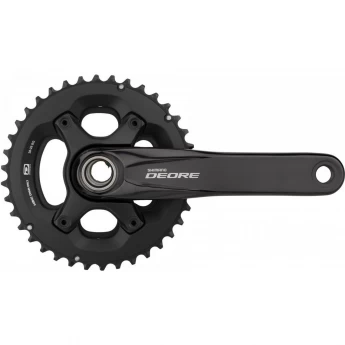 Система SHIMANO DEORE, M6000-2, 170 мм, интегрированный вал, 10 скоростей, 38/28T без каретки, черный