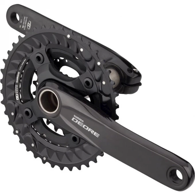 Система SHIMANO DEORE, M6000-3, 175 мм, интегрированный вал, 10 скоростей, 40/30/22T без каретки, черный EFCM6000EX002X Система SHIMANO DEORE, M6000-3, 175 мм, интегрированный вал, 10 скоростей, 40/30/22T без каретки, черный EFCM6000EX002X