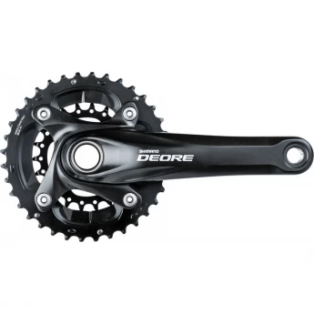 Система SHIMANO DEORE, M617, 175 мм, интегрированный вал, 36/22T без каретки, черный
