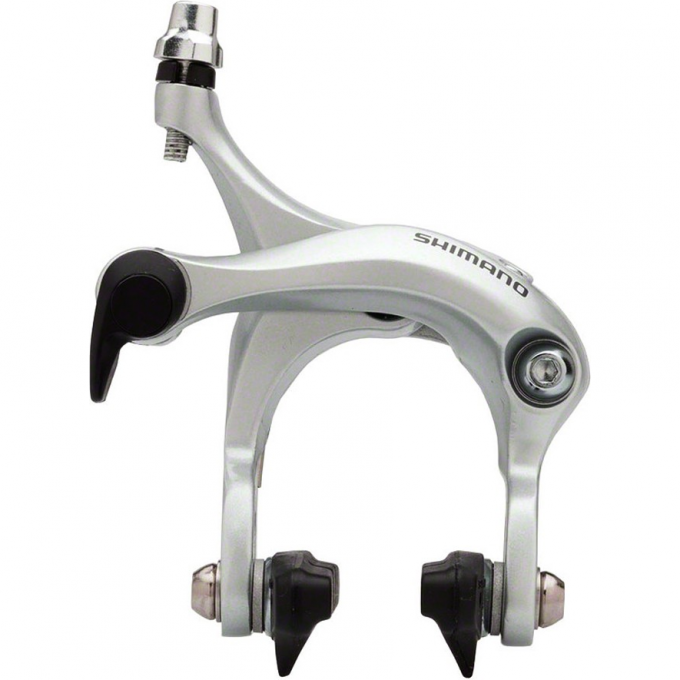 Тормоз клещевой SHIMANO R451, задний, гайка: 10.5мм, пролет 57мм, колодки R50T2, EBRR451AR73S Тормоз клещевой SHIMANO R451, задний, гайка: 10.5мм, пролет 57мм, колодки R50T2, EBRR451AR73S