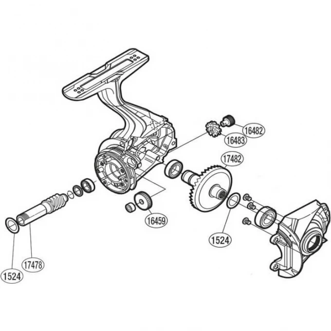Запчасть для катушки SHIMANO GEAR SET набор шестеронок главной пары PK0338 Запчасть для катушки SHIMANO GEAR SET набор шестеронок главной пары PK0338